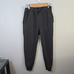 GAP logo jogger pants activewear men's size medium charcoal grey gray Mens
